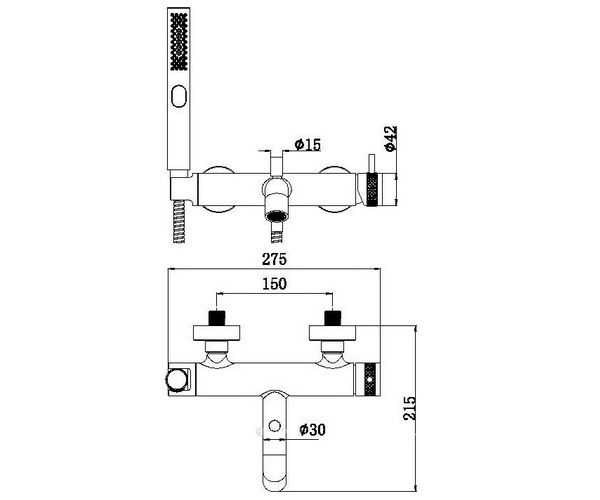 смеситель для ванны ALLEN BRAU PRIORITY 3.0
